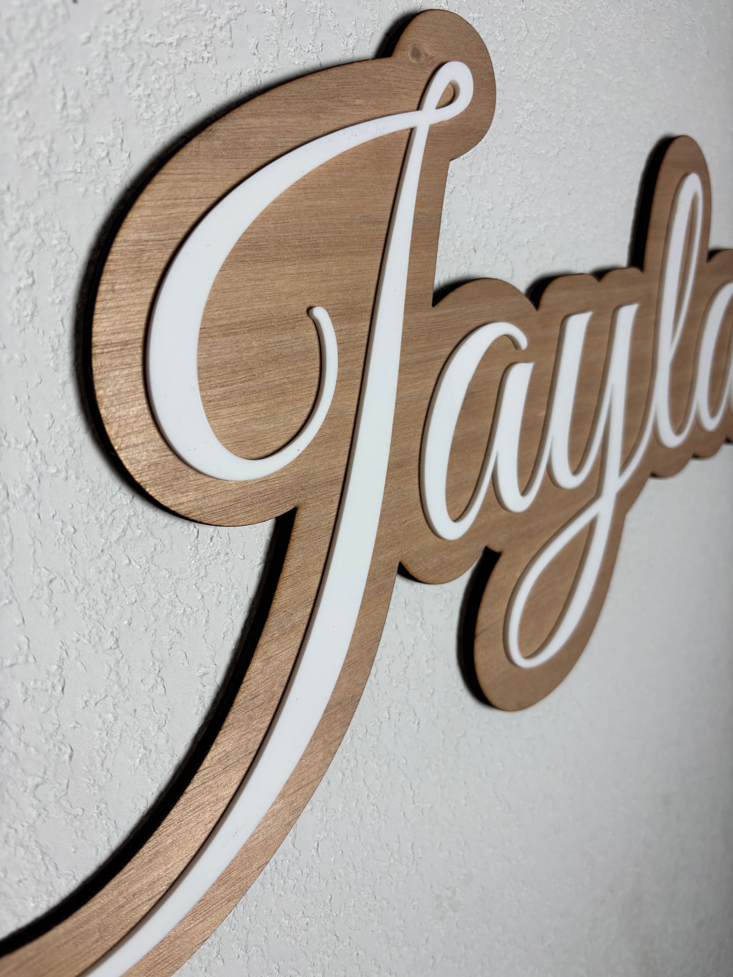 Création prénom en bois et plexi – Cadeau naissance, baptême, anniversaire