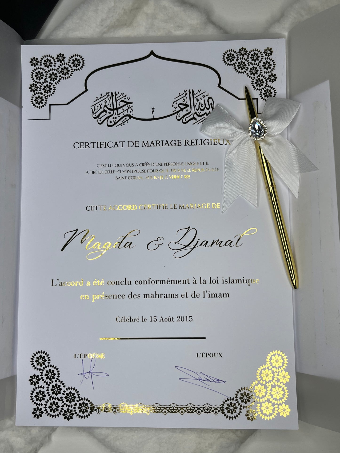 PACK CERTIFICAT NIKAH