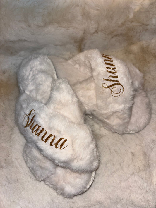Chaussons polaires personnalisés  blanc