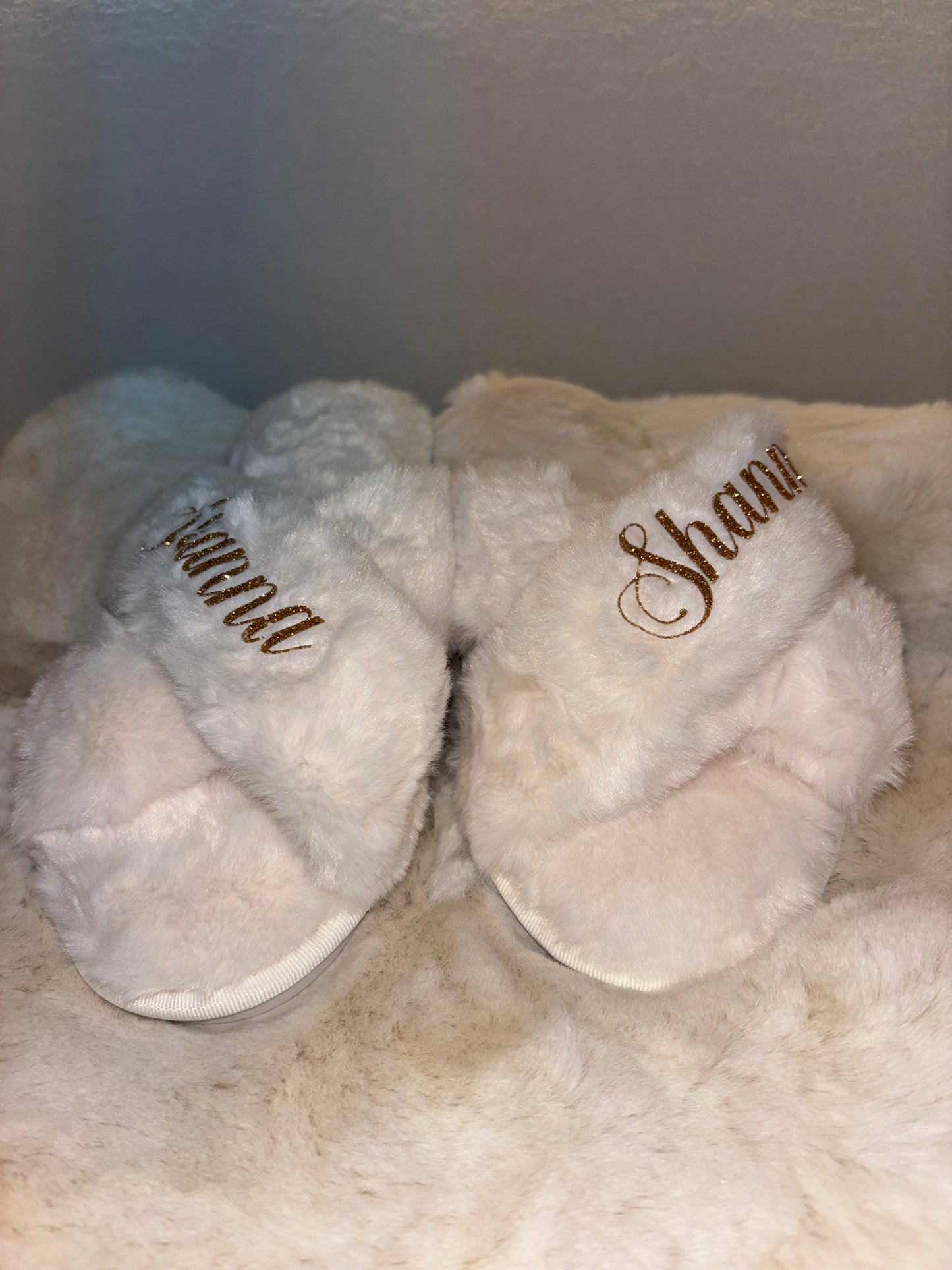 Chaussons polaires personnalisés  blanc