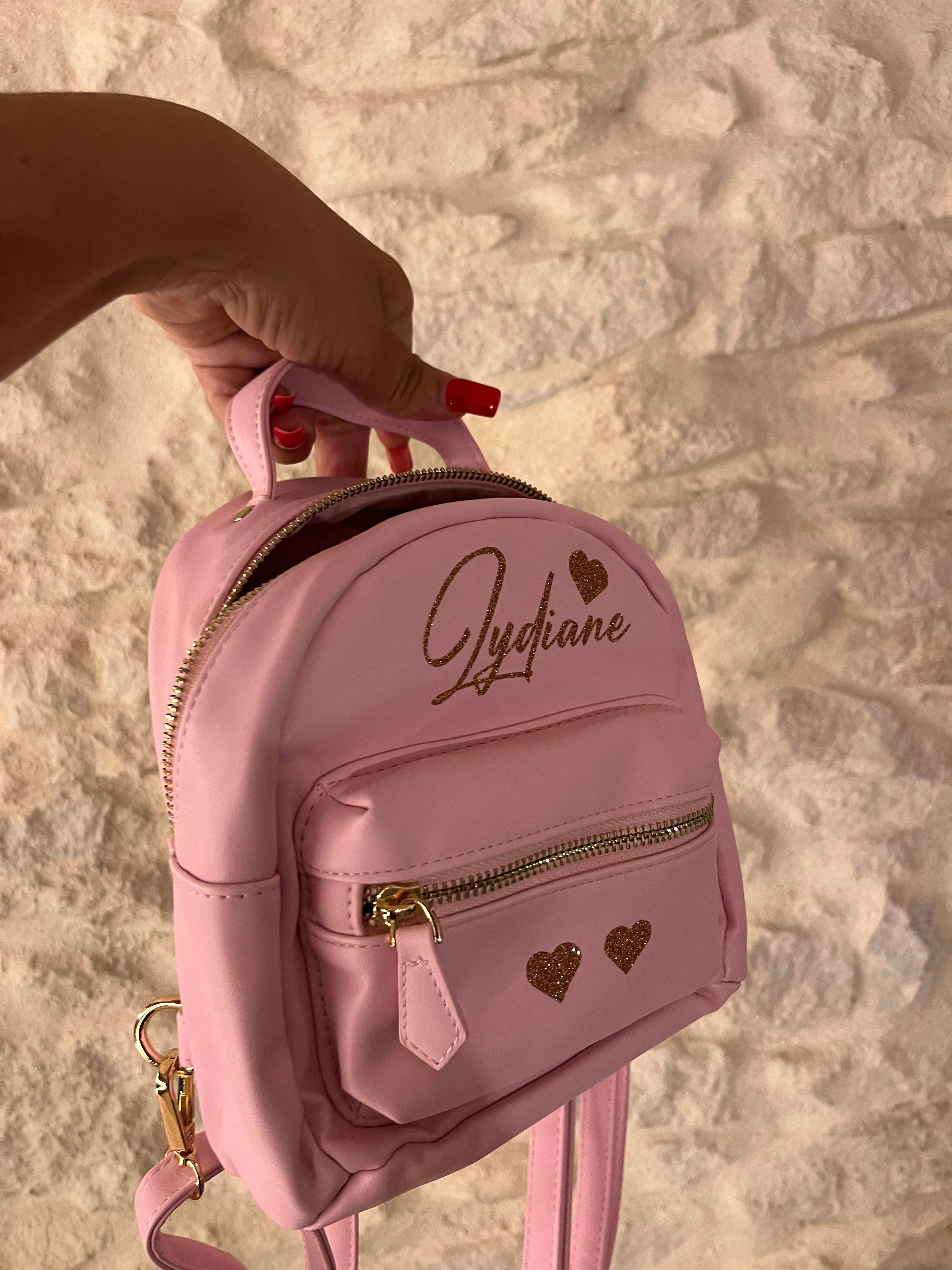 Petit sac a dos rose Magda Realisation