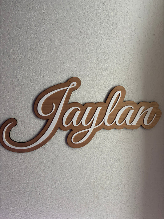 Création prénom en bois et plexi – Cadeau naissance, baptême, anniversaire
