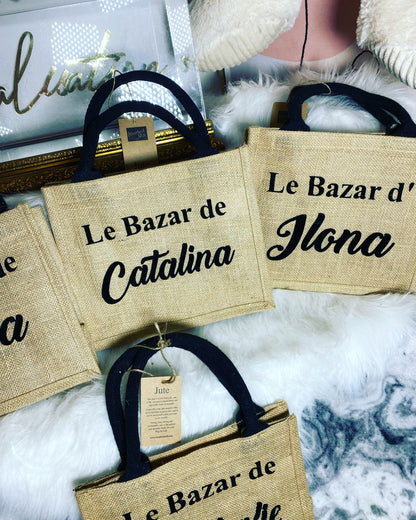 Sac en jute LE BAZAR DE (d')