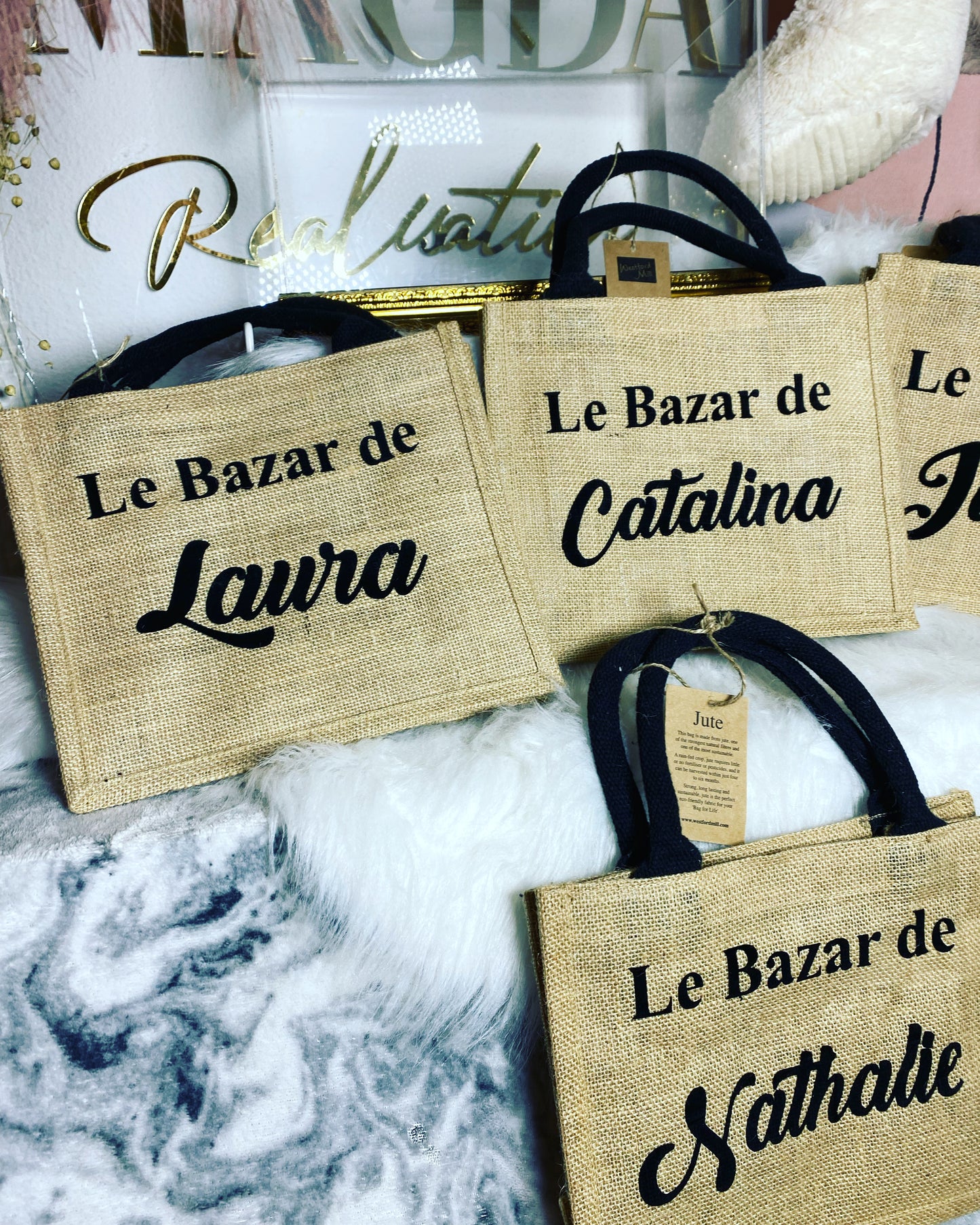 Sac en jute LE BAZAR DE (d')