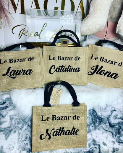 Sac en jute LE BAZAR DE (d')